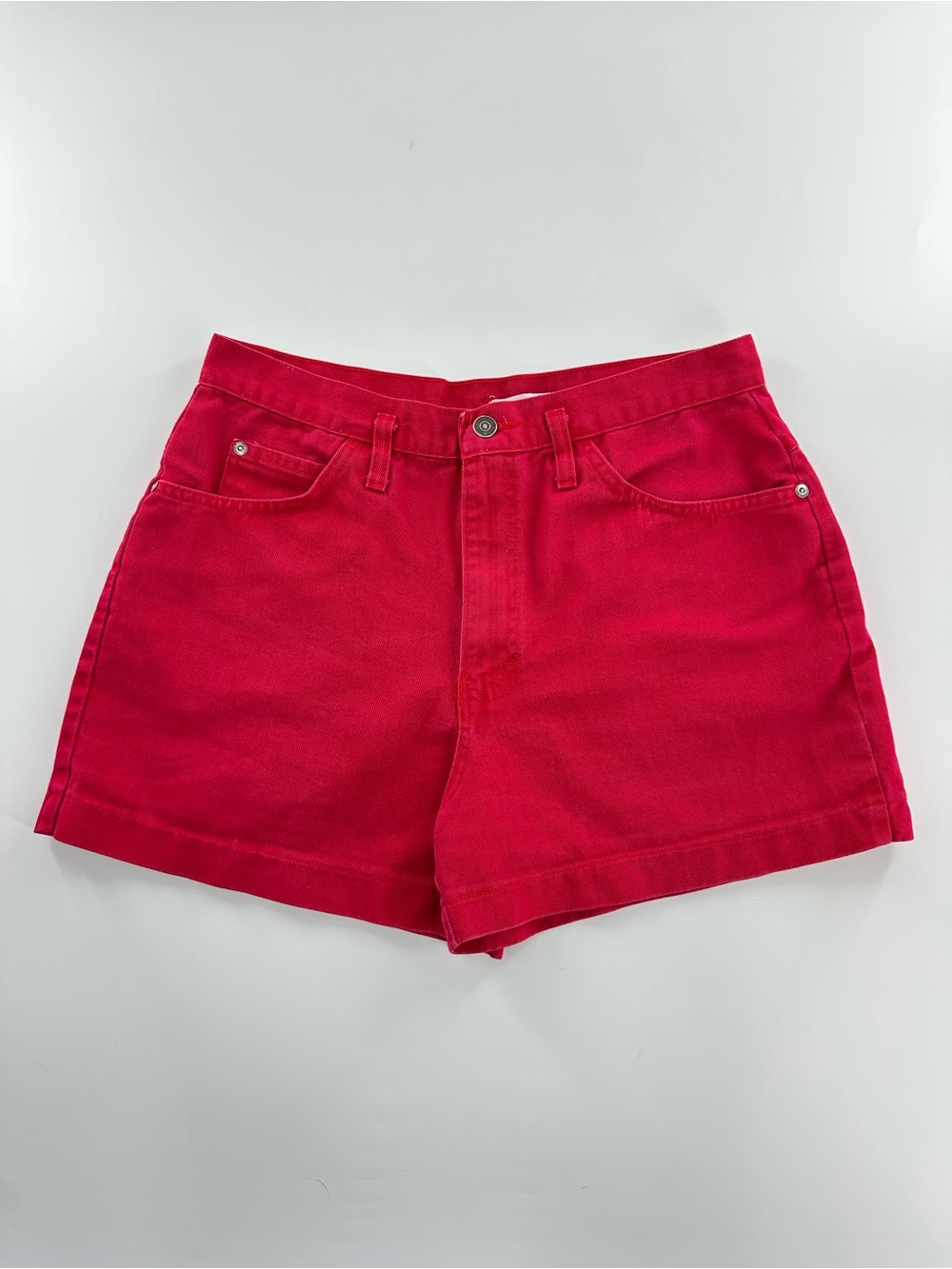 90's Red Denim High Rise Mom Shorts Women's Size M/L - Picture 10 of 10